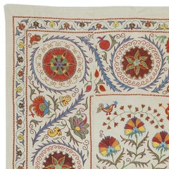4.6x7.4 Ft Embroidered Silk Wall Hanging. Table & Bed Cover. Bedspread. Artwork