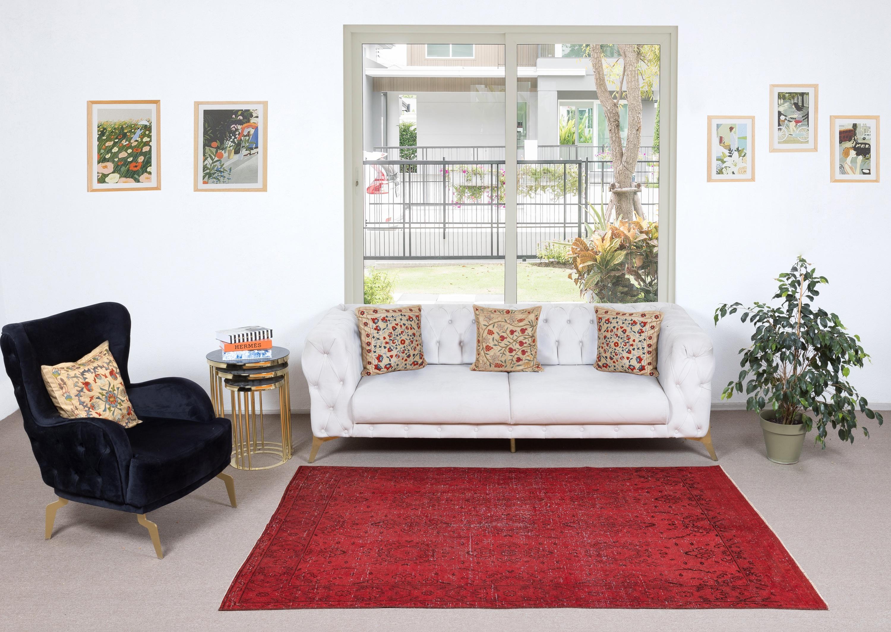 Our overdyed rugs are all hand-knotted vintage Turkish rugs, carefully restored and reimagined in our workshop to suit a wide range of interior design styles — from modern and minimalist to coastal, industrial, or rustic cottage aesthetics.

Each