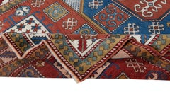 4.6x8 Ft Brand-new Hand-Knotted Caucasian Kazak Area Rug, All Wool