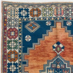 4.6x8.8 Ft Traditional Turkish Tribal Rug, Vintage Oriental Carpet, Wool Pile