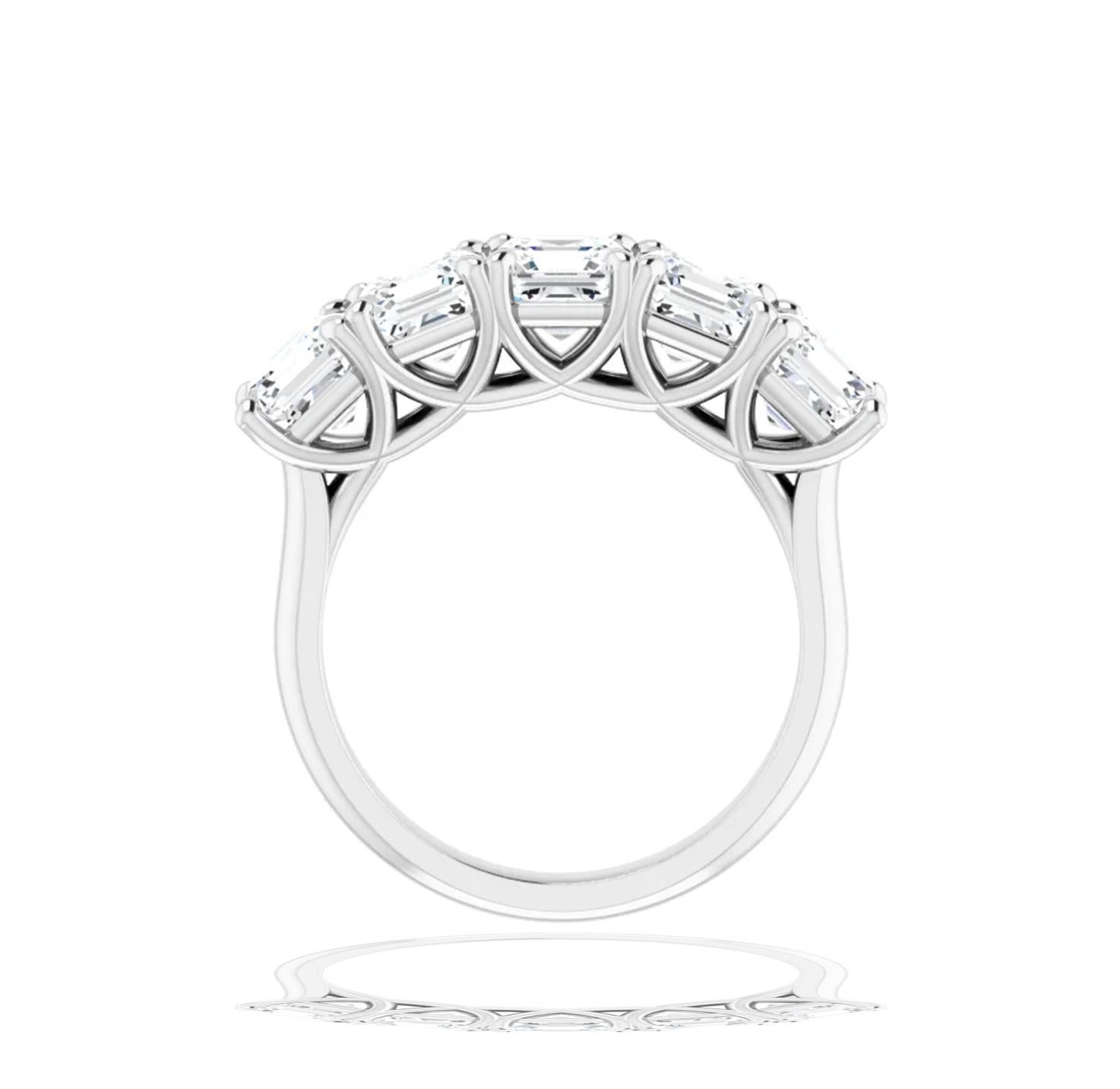 4.7 Carat Asscher Diamond Anniversary Band 8