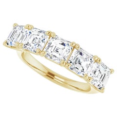 4.7 Carat Asscher Diamond Anniversary Band