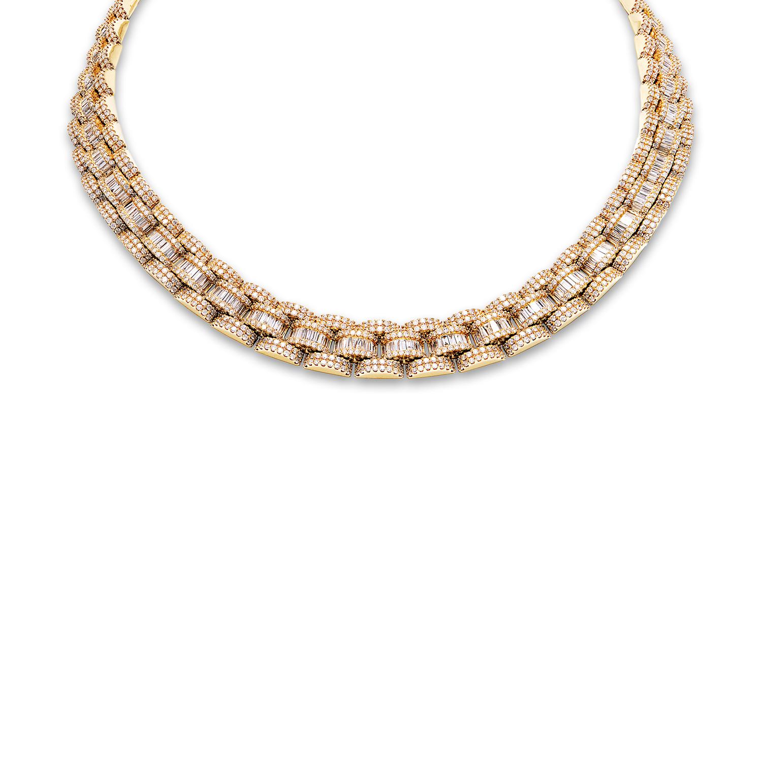 The perfect gift for someone you love, this beautiful and striking gold necklace features natural earth-mined diamonds that shine like bright stars in the night sky. Whether it’s for your husband, boyfriend, or best friend, this is a piece that