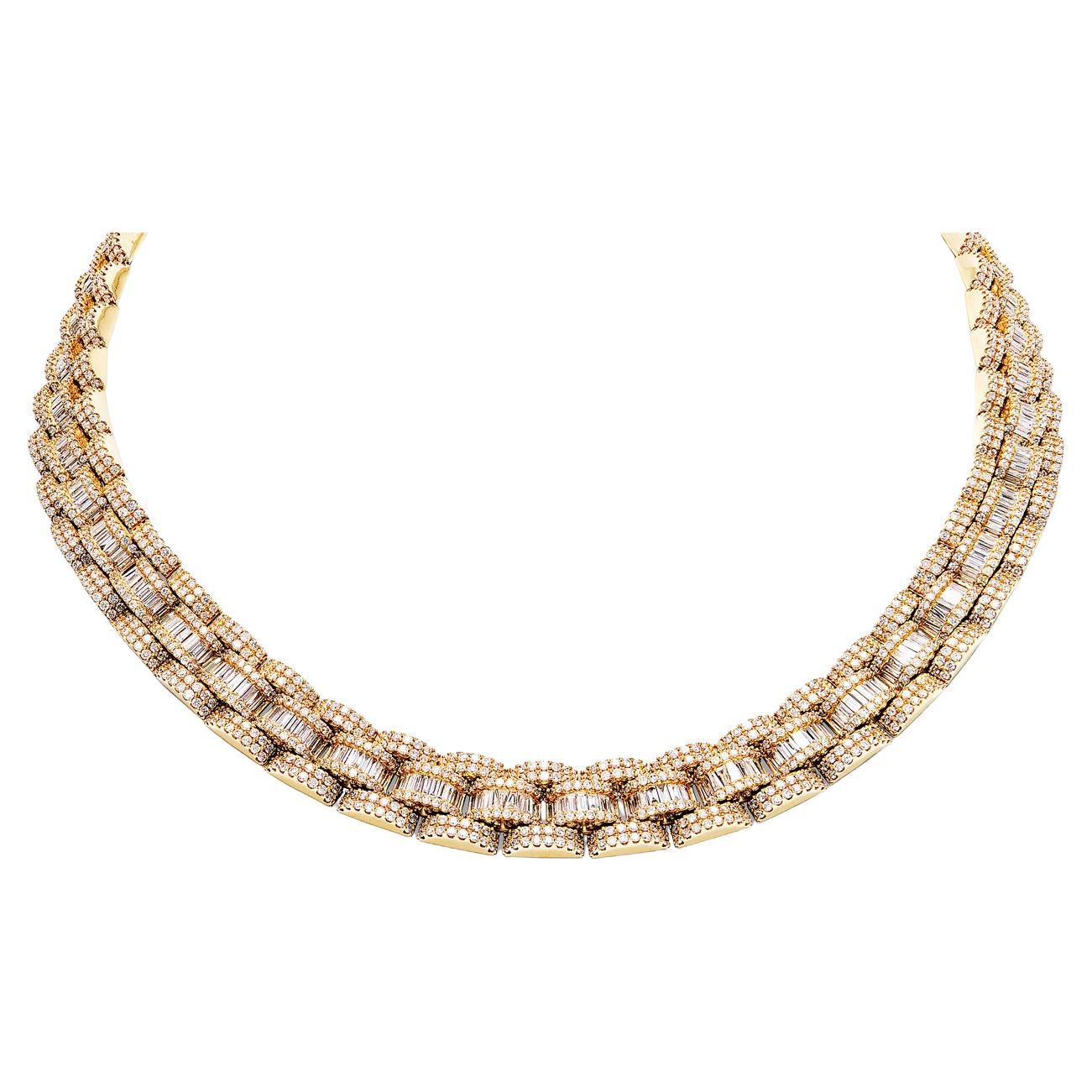 47 Carat Round Brilliant Diamond Necklace Certified For Sale