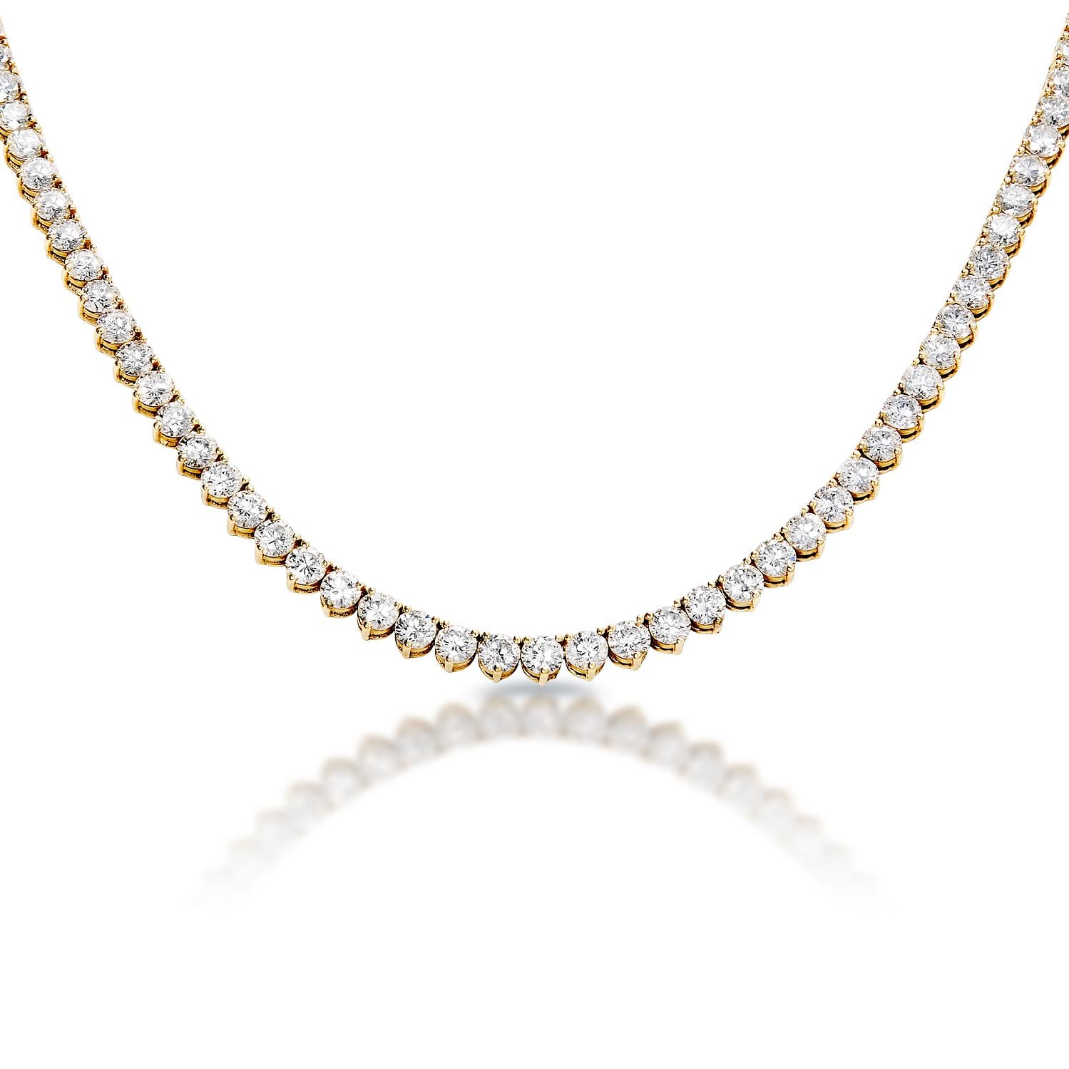 Round Cut 47 Carat Round Brilliant Diamond Opera Necklace Certified For Sale