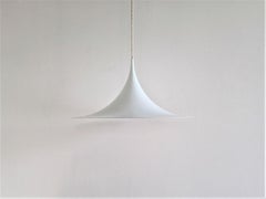 White Semi Pendant Lamp by Bonderup & Torsten Thorup for F&M