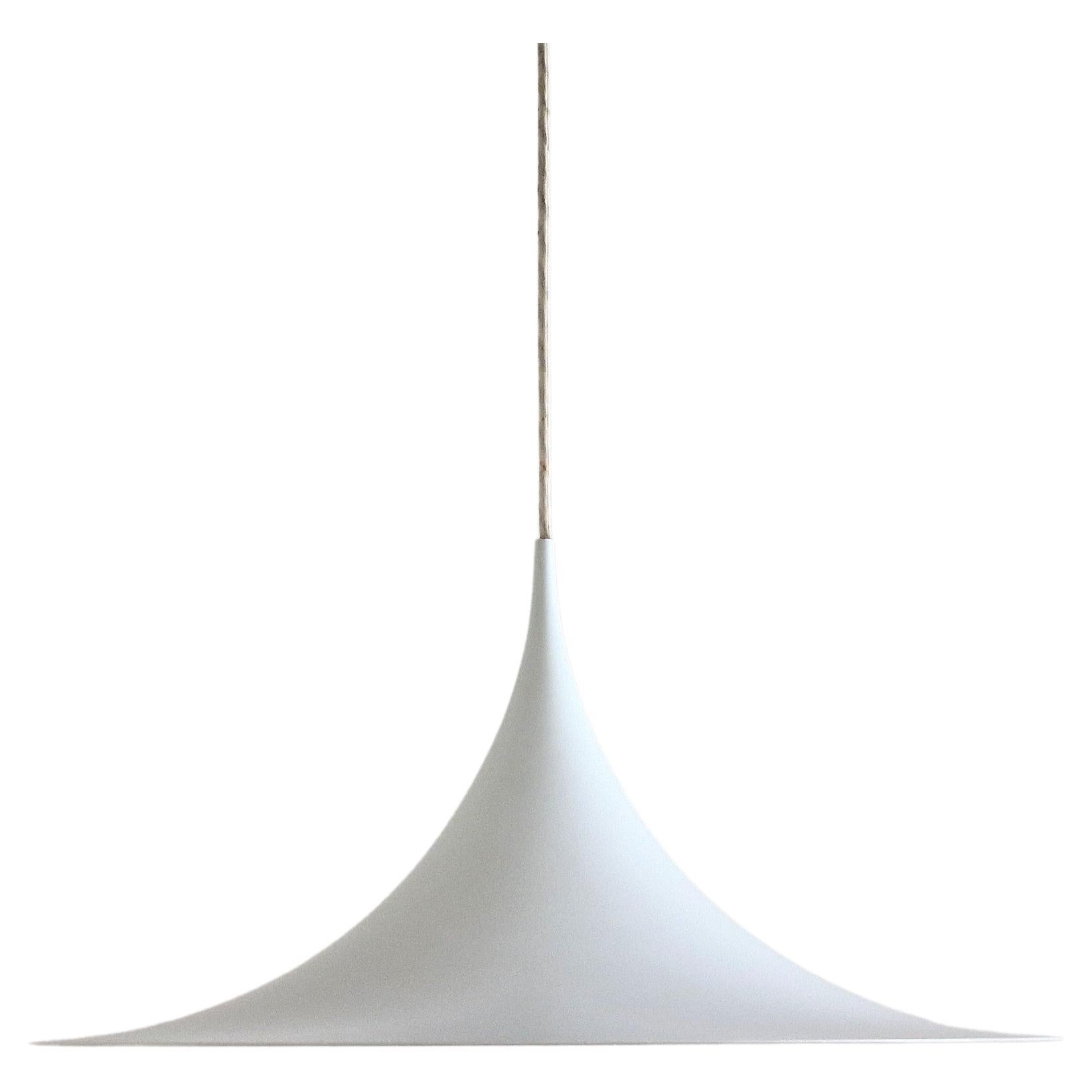 White Semi Pendant Lamp by Bonderup & Torsten Thorup for F&M For Sale