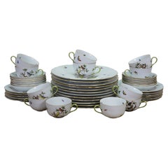 47 Pc Herend Rothchild Porcelain Bird Motif China Dinner Tea Service Plate Set