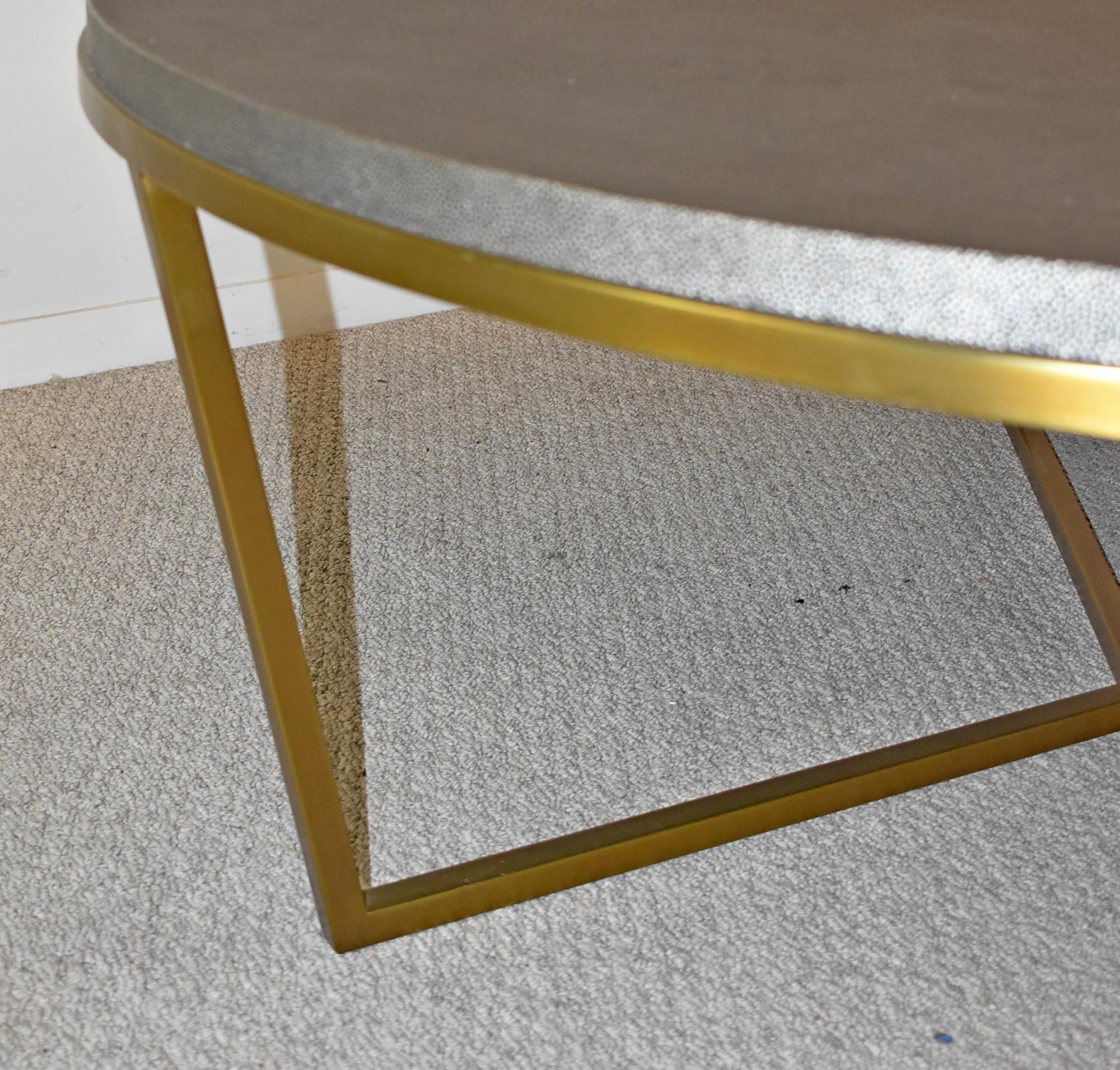 shagreen round coffee table