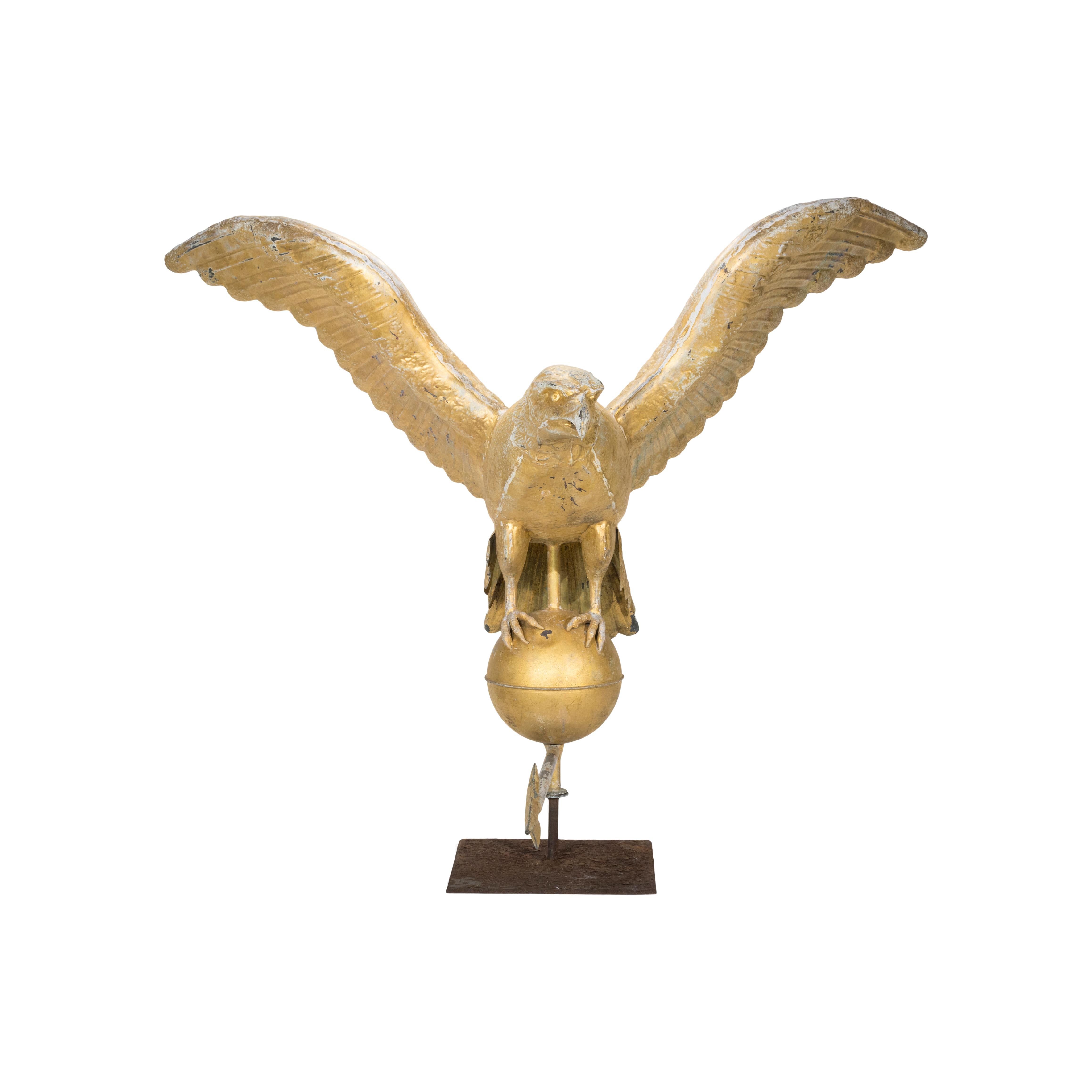 Girouette aigle tridimensionnelle du 19e siècle de 47 pouces Bon état - En vente à Coeur d'Alene, ID