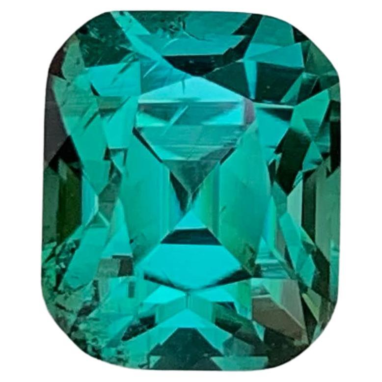 4.70 Carat Loose Lagoon Green Tourmaline Stone Cushion Cut Afghan Gemstone