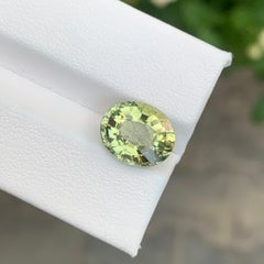 4.70 Carat Natural Lemon Colour Tourmaline Oval Shape Loose Gemstone