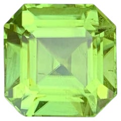 4.70 Karat Natürlicher loser Apfel Grüner Peridot Asscher Schliff Pakistanischer Edelstein