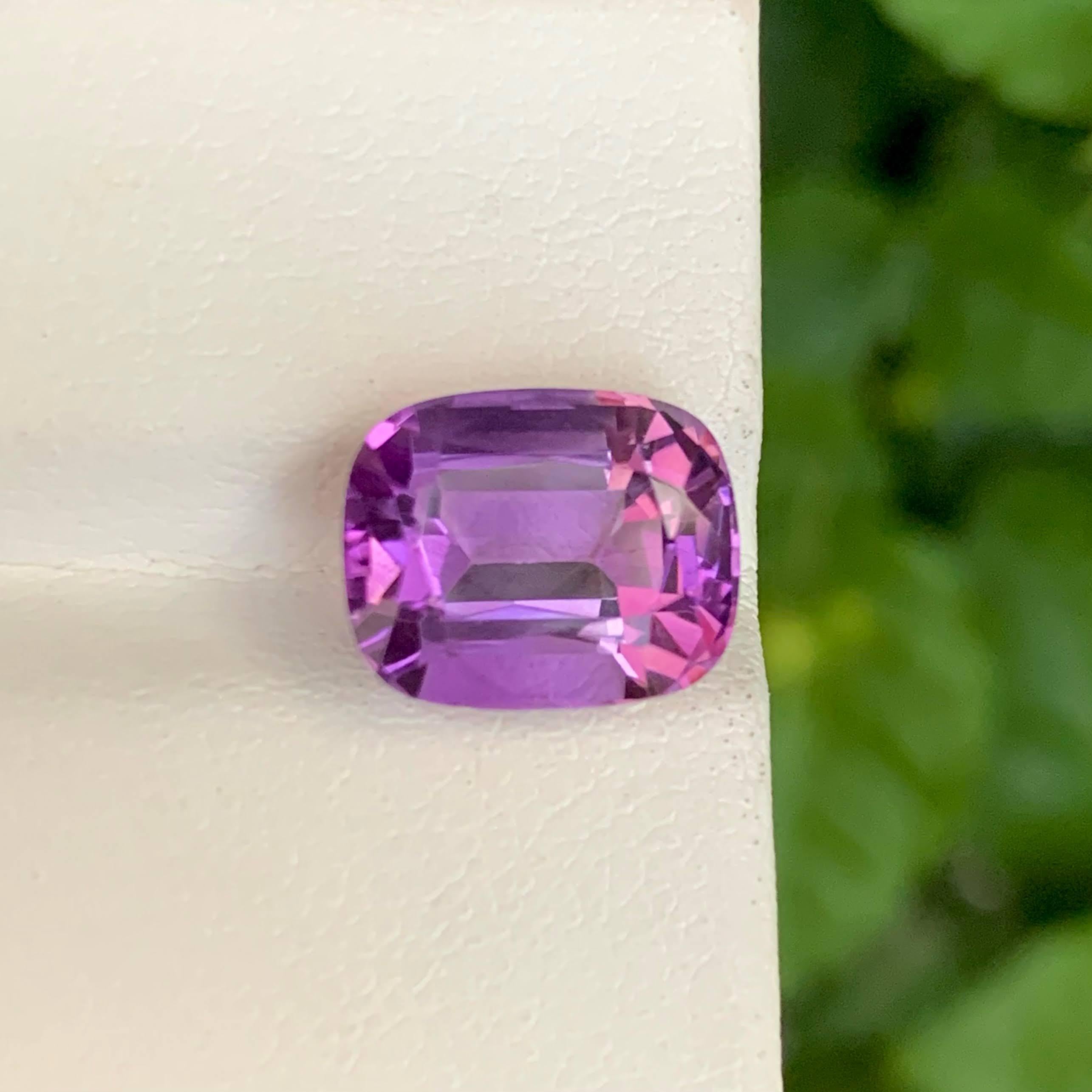 Weight 4.70 carat
Dimensions 11.2x9.1x6.9mm
Treatment None
Origin Brazil
Clarity Loup Clean 
Shape Cut Cushion 
NA




This 4.70 carat Natural Amethyst gleams with a fantastic royal purple hue, embodying elegance, clarity, and timeless beauty.