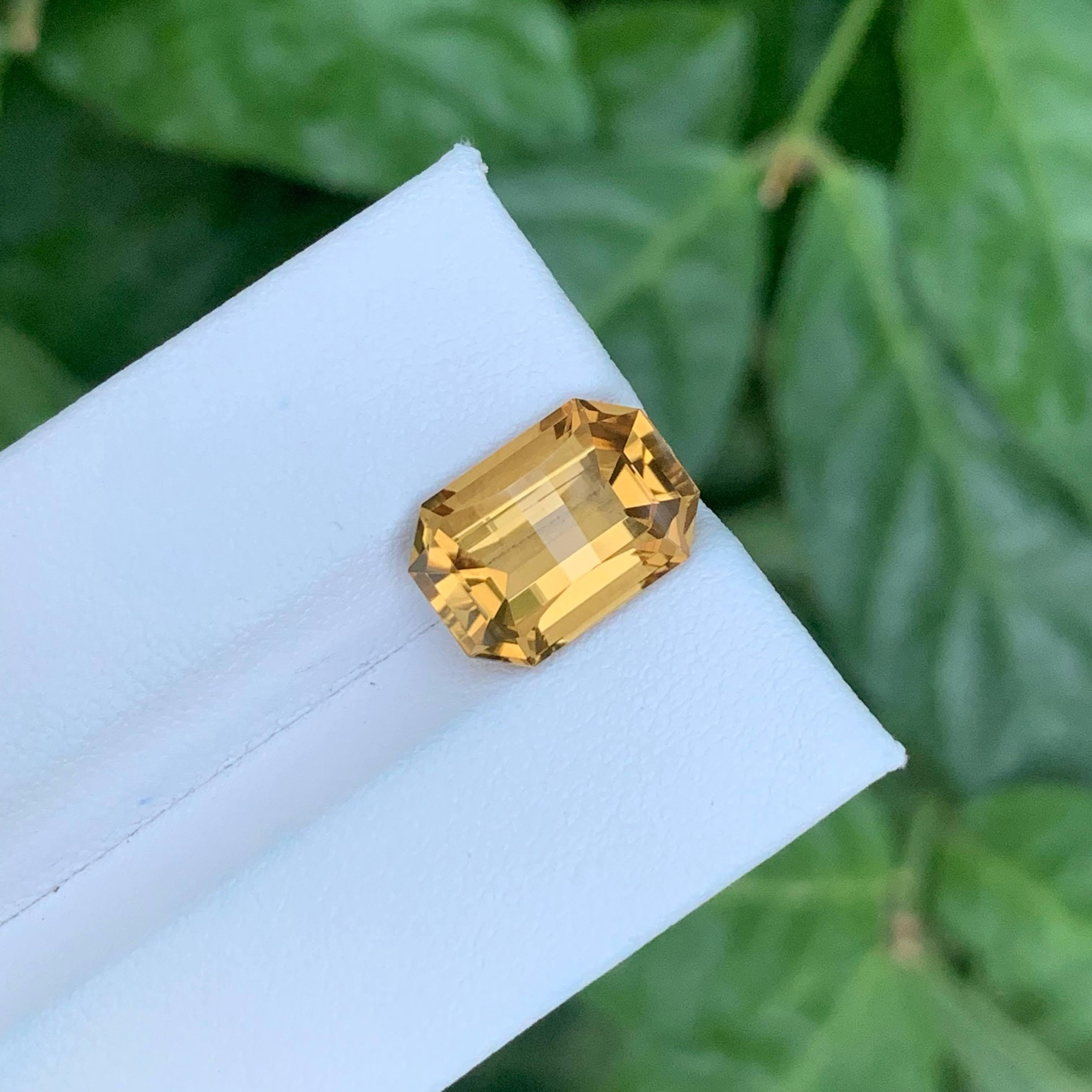 4,70 Quilates Natural Citrino Naranja Suelto Piedra Brasileña Corte Pixel Moderno en venta