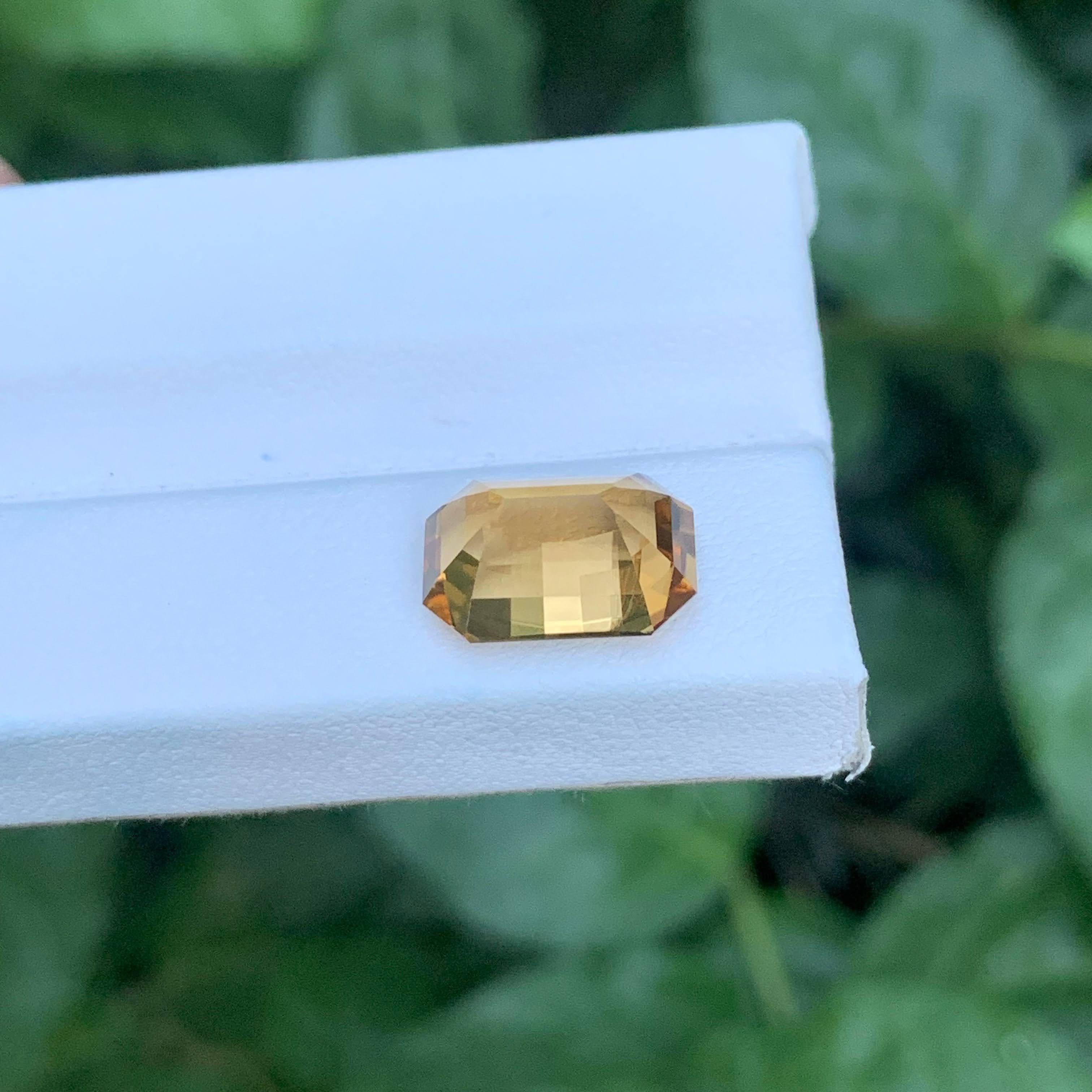 Femenino o masculino 4,70 Quilates Natural Citrino Naranja Suelto Piedra Brasileña Corte Pixel en venta