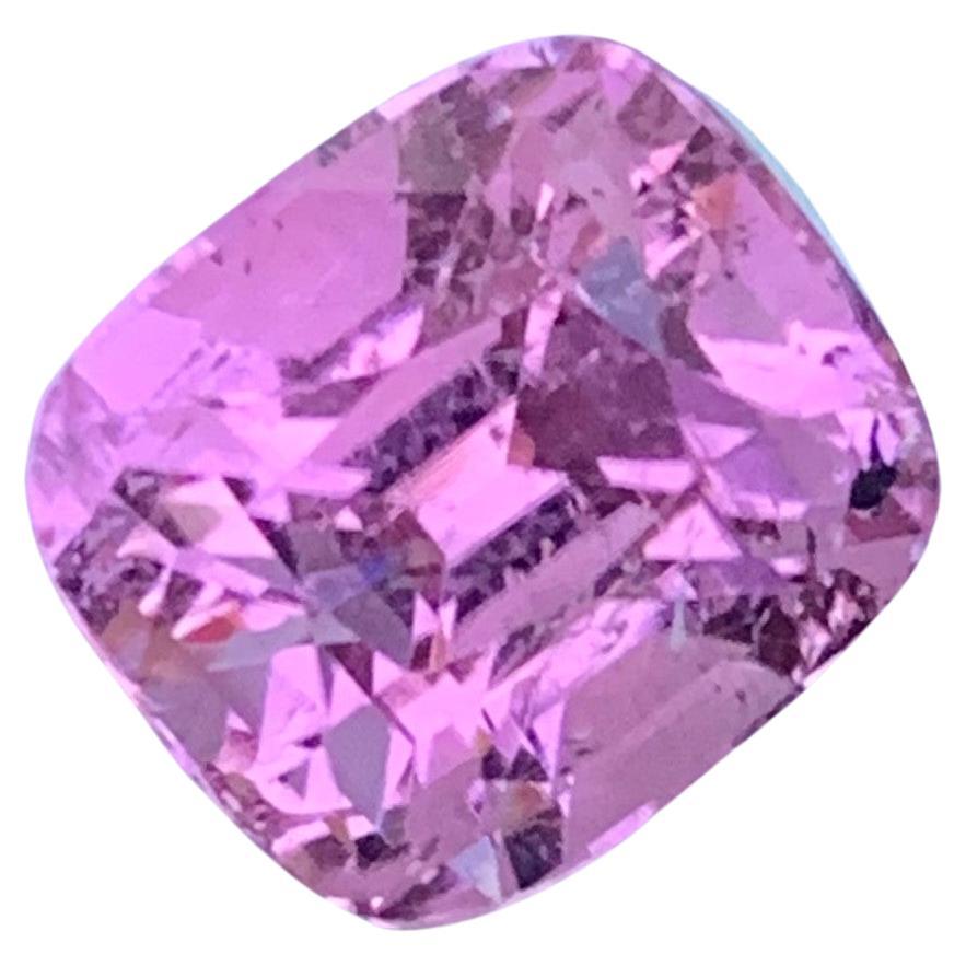 4.70 Carat Natural Loose Pink Tourmaline Cushion Cut SI2 Clarity Afghan Mine For Sale