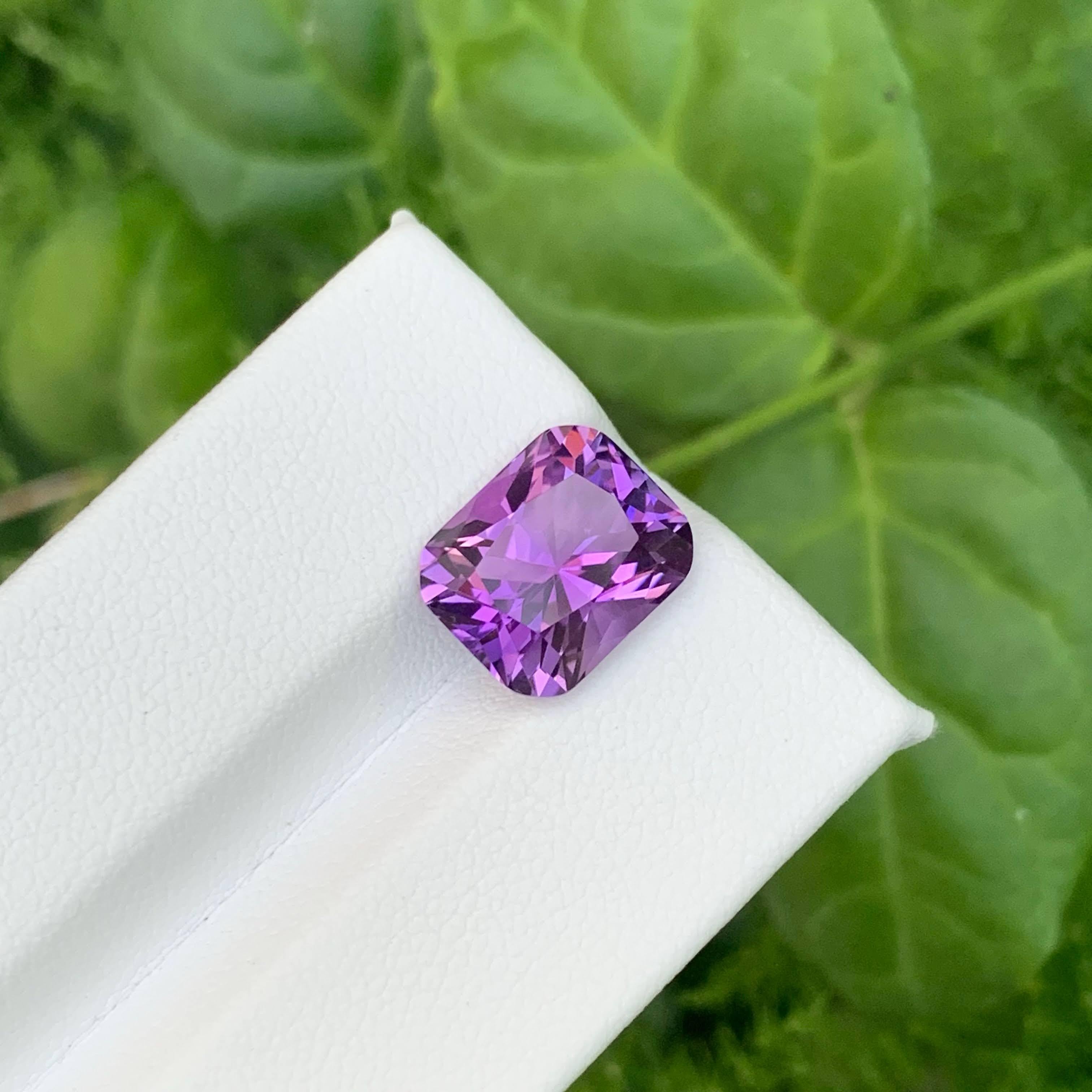 4,70 Karat Natürlicher Loser Lila Amethyst Fancy Cushion Cut Brasilianischer Edelstein im Zustand „Neu“ im Angebot in Bangkok, TH