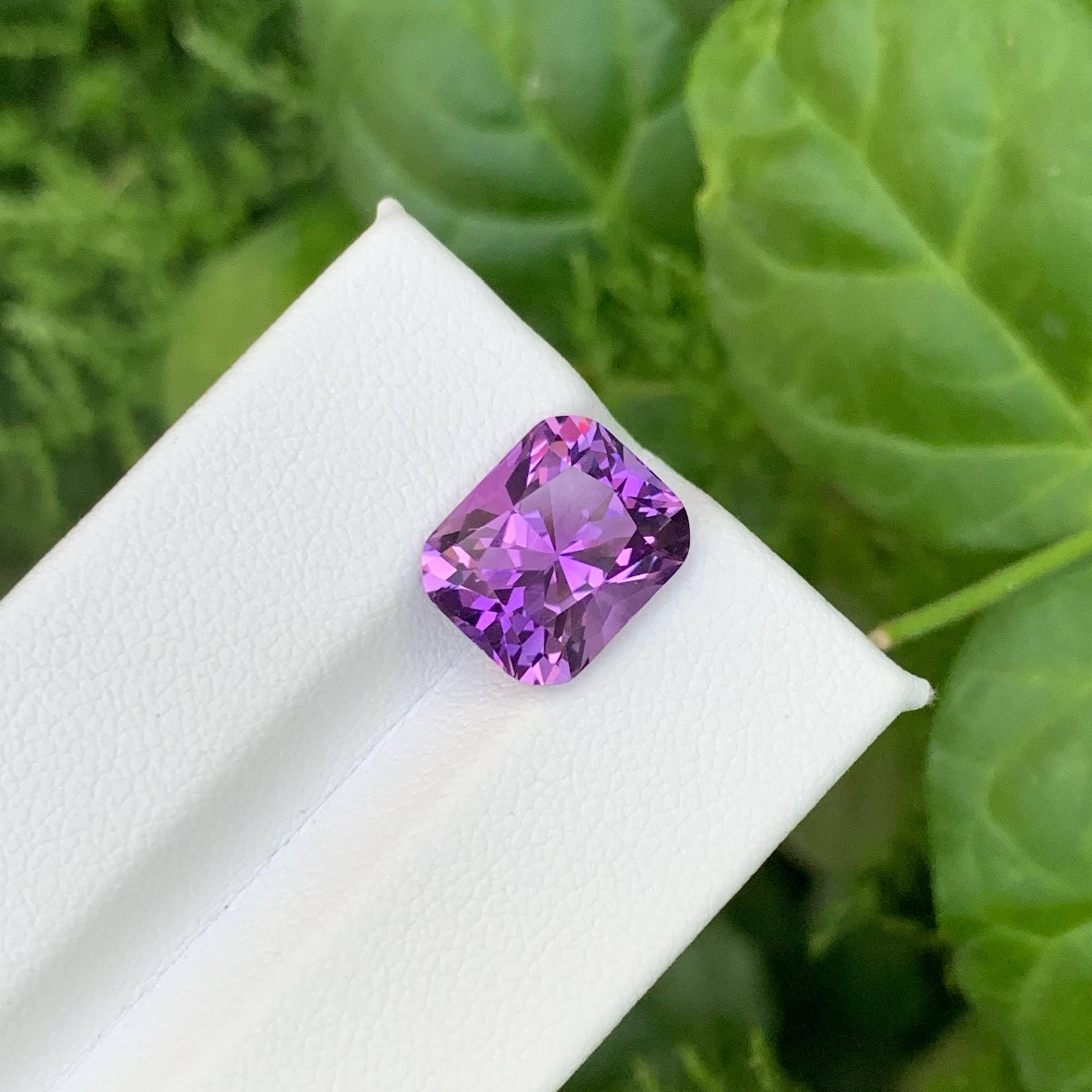 4,70 Karat Natürlicher Loser Lila Amethyst Fancy Cushion Cut Brasilianischer Edelstein für Damen oder Herren im Angebot