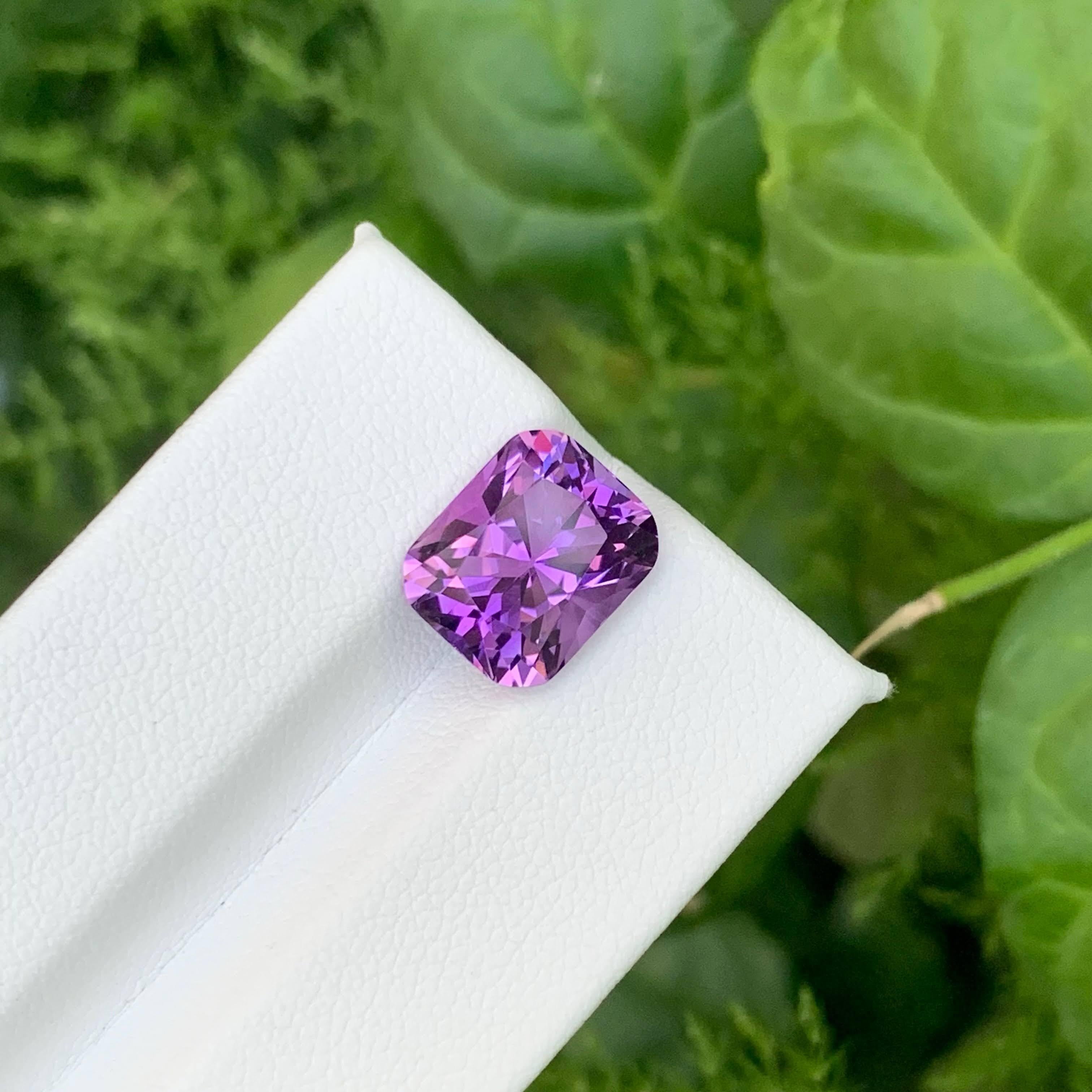 4,70 Karat Natürlicher Loser Lila Amethyst Fancy Cushion Cut Brasilianischer Edelstein im Angebot 2