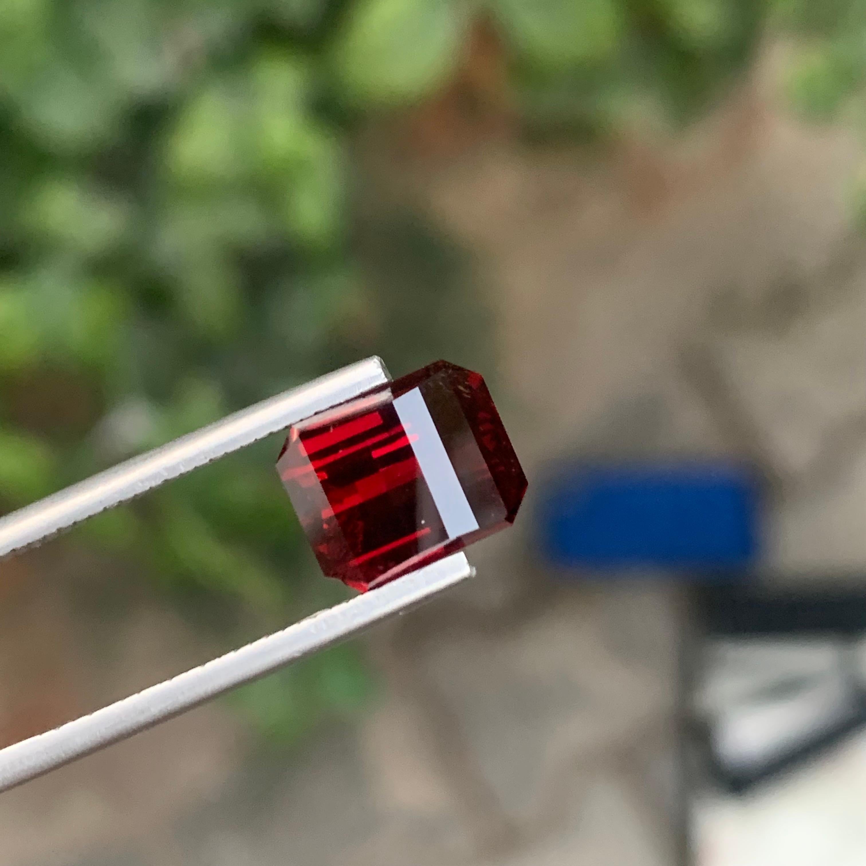 4,70 Karat natürlicher loser Rhodolith Granat Pixelschliff Edelstein im Angebot 4