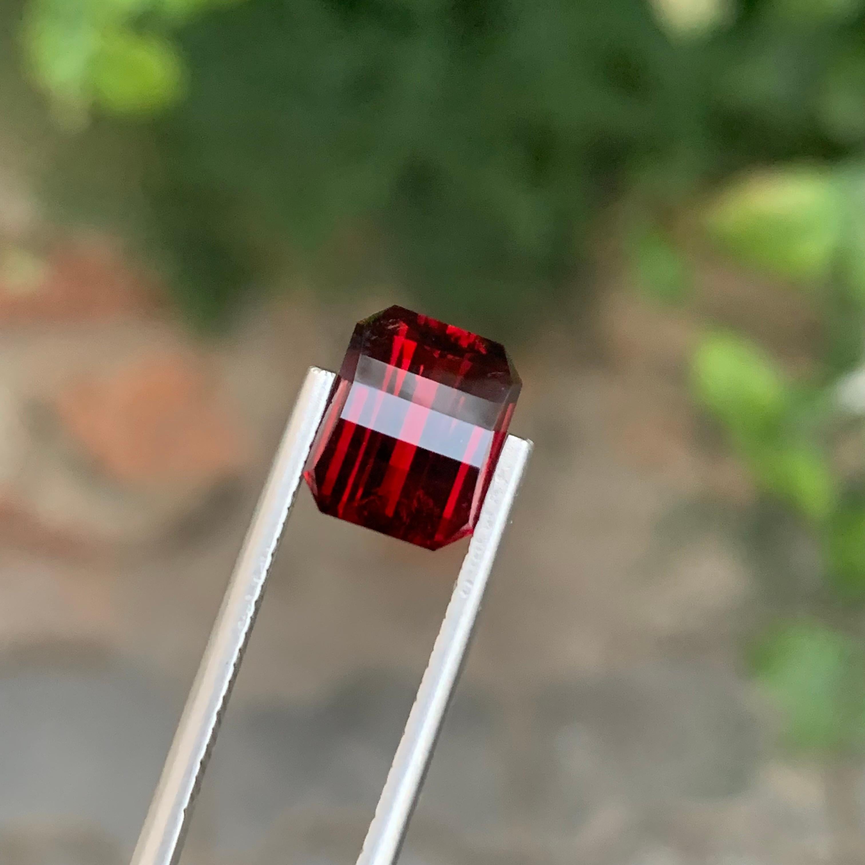 4,70 Karat natürlicher loser Rhodolith Granat Pixelschliff Edelstein im Zustand „Neu“ im Angebot in Peshawar, PK