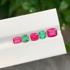 4.70 Carat Natural Loose Tourmaline Lot Including Certificates