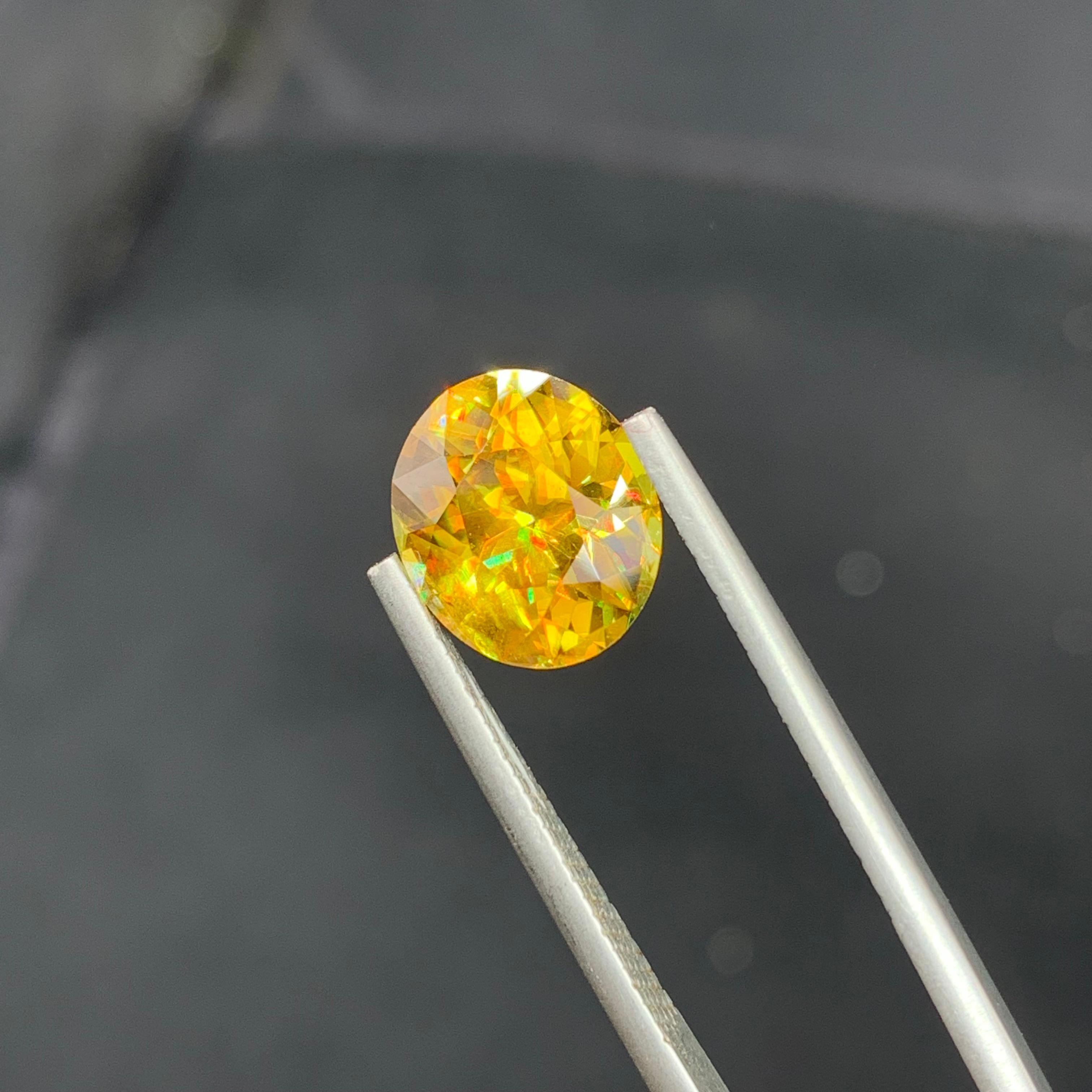 AAA Top Quality 4.70 Carat Natural Loose Fire Sphene Titanite Ring Gemstone For Sale 6