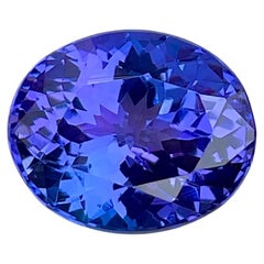 4.70 Carats AAA+ Grade Tanzanite Stone Oval Cut Natural Tanzanian Gemstone