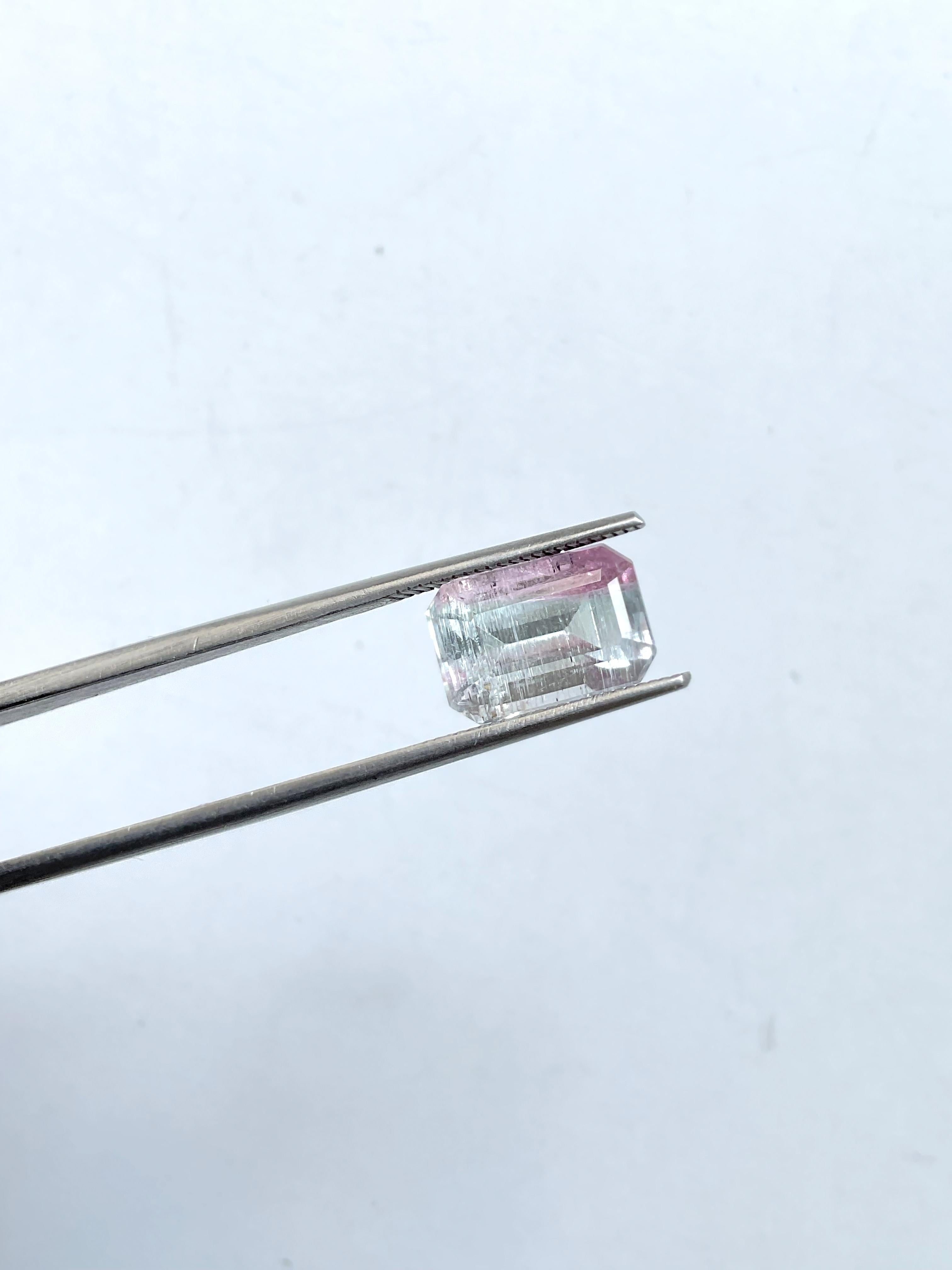 4.70 Carats BI Color Tourmaline Octa Faceted Cut stone Top Quality Natural gem en vente 1