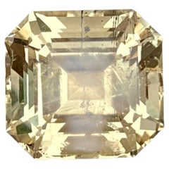 4.70 carati di pietra di scapolite giallo chiaro taglio Asscher Gemma tanzaniana