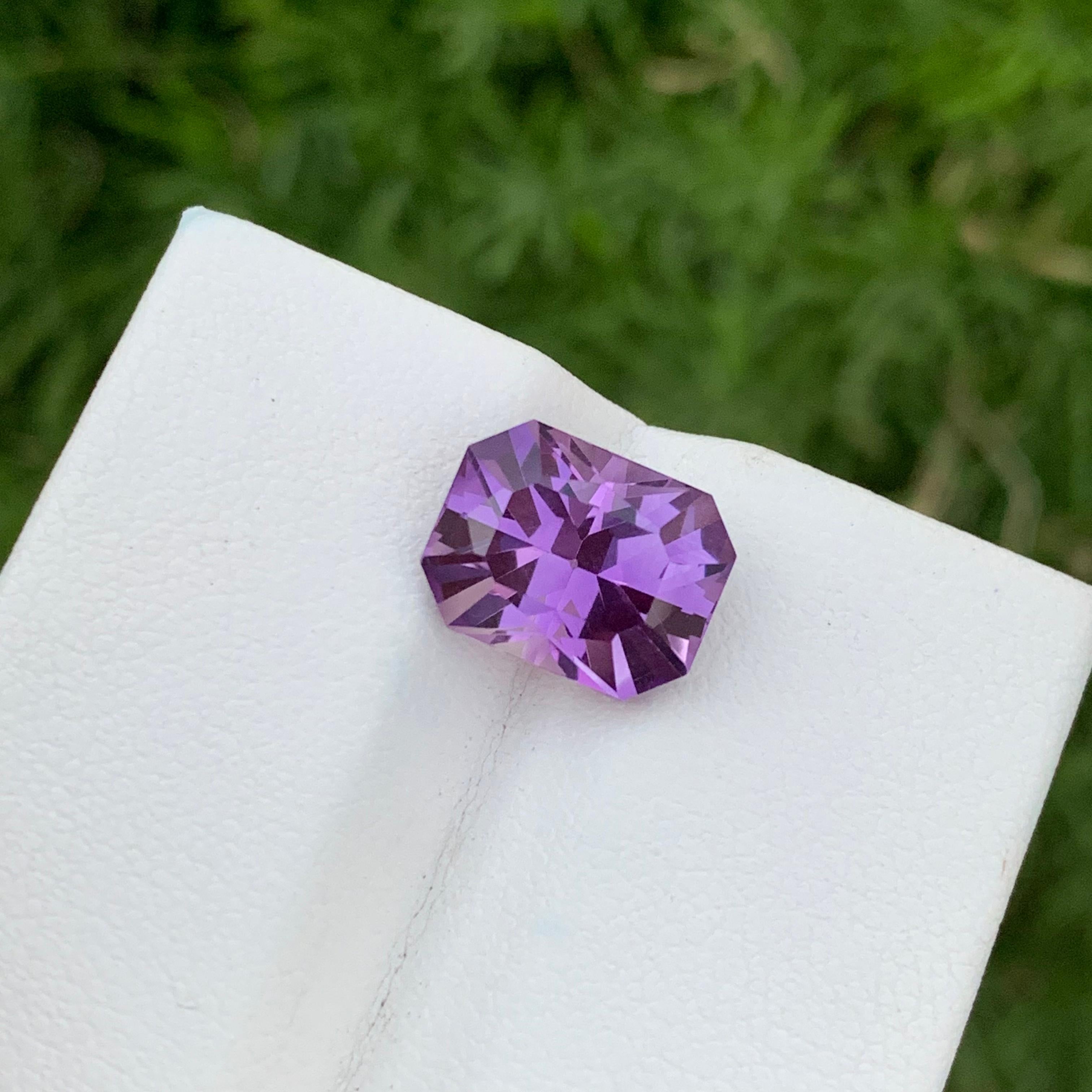 4.70 Carats Natural Loose Purple Amethyst Ring Gemstone From Brazil Mine  For Sale 4