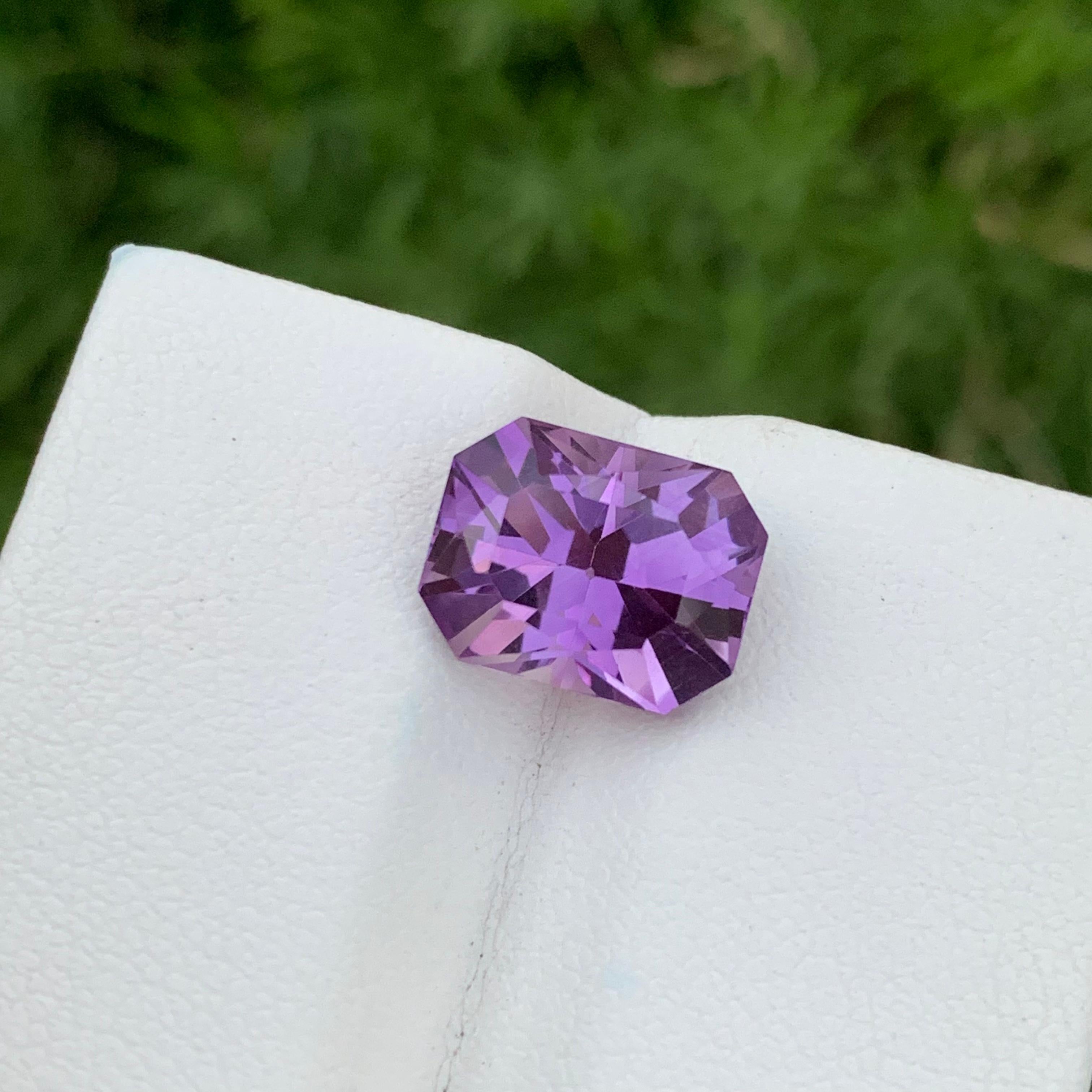 4.70 Carats Natural Loose Purple Amethyst Ring Gemstone From Brazil Mine  For Sale 6