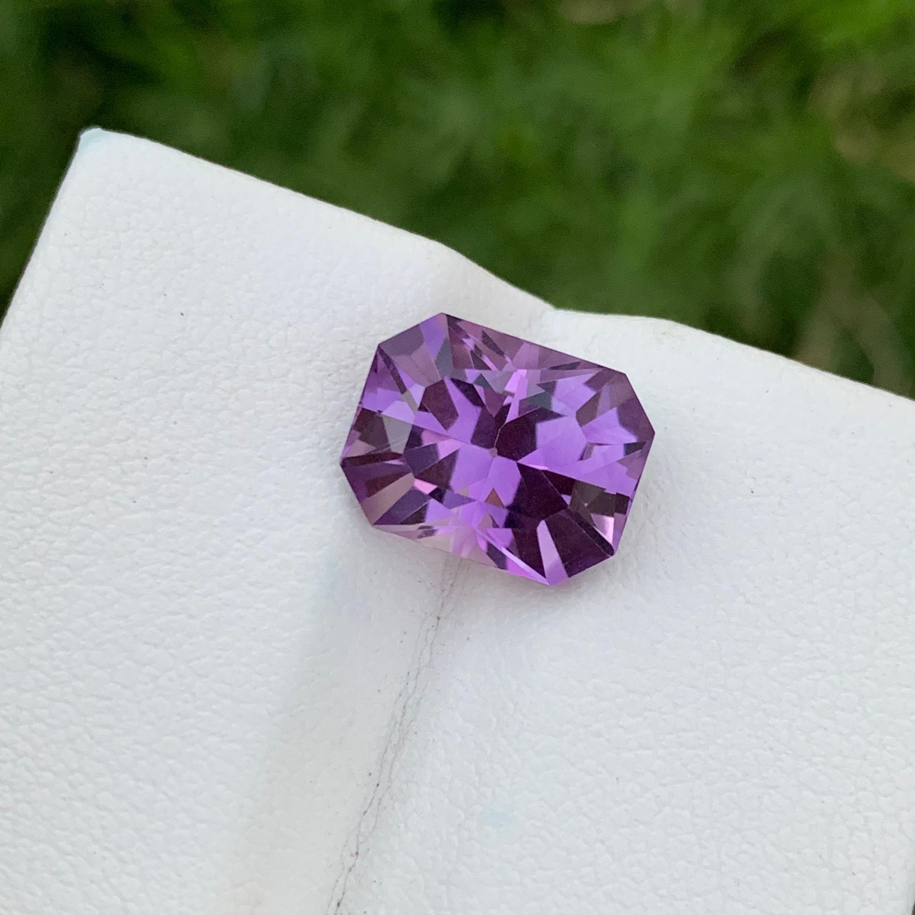 4.70 Carats Natural Loose Purple Amethyst Ring Gemstone From Brazil Mine  For Sale 1