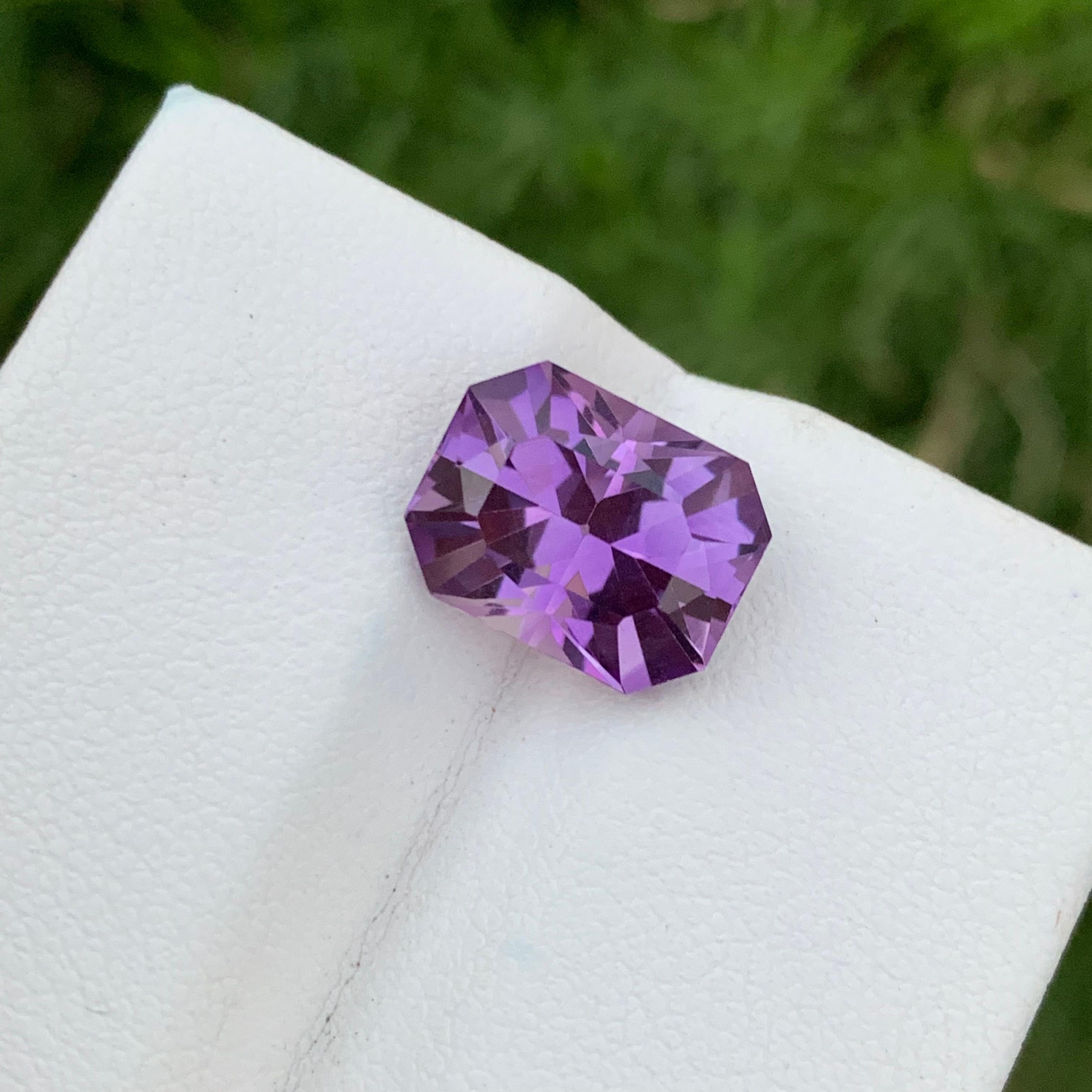 4.70 Carats Natural Loose Purple Amethyst Ring Gemstone From Brazil Mine  For Sale 3