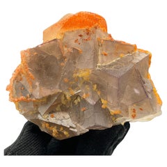 470.02 Gram Beautiful Fluorite With Calcite Specimen From Pakistan