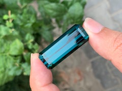 47.05 Carat Huge Natural Loose Indicolite Tourmaline Emerald Shape Gemstone