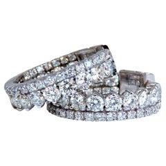 4.70ct Natural Round Diamonds Double Row Ring 14kt Stacking Deco