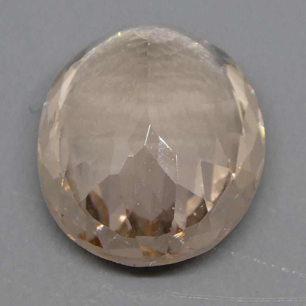 Women's or Men's 4.70ct Oval Morganite For Sale