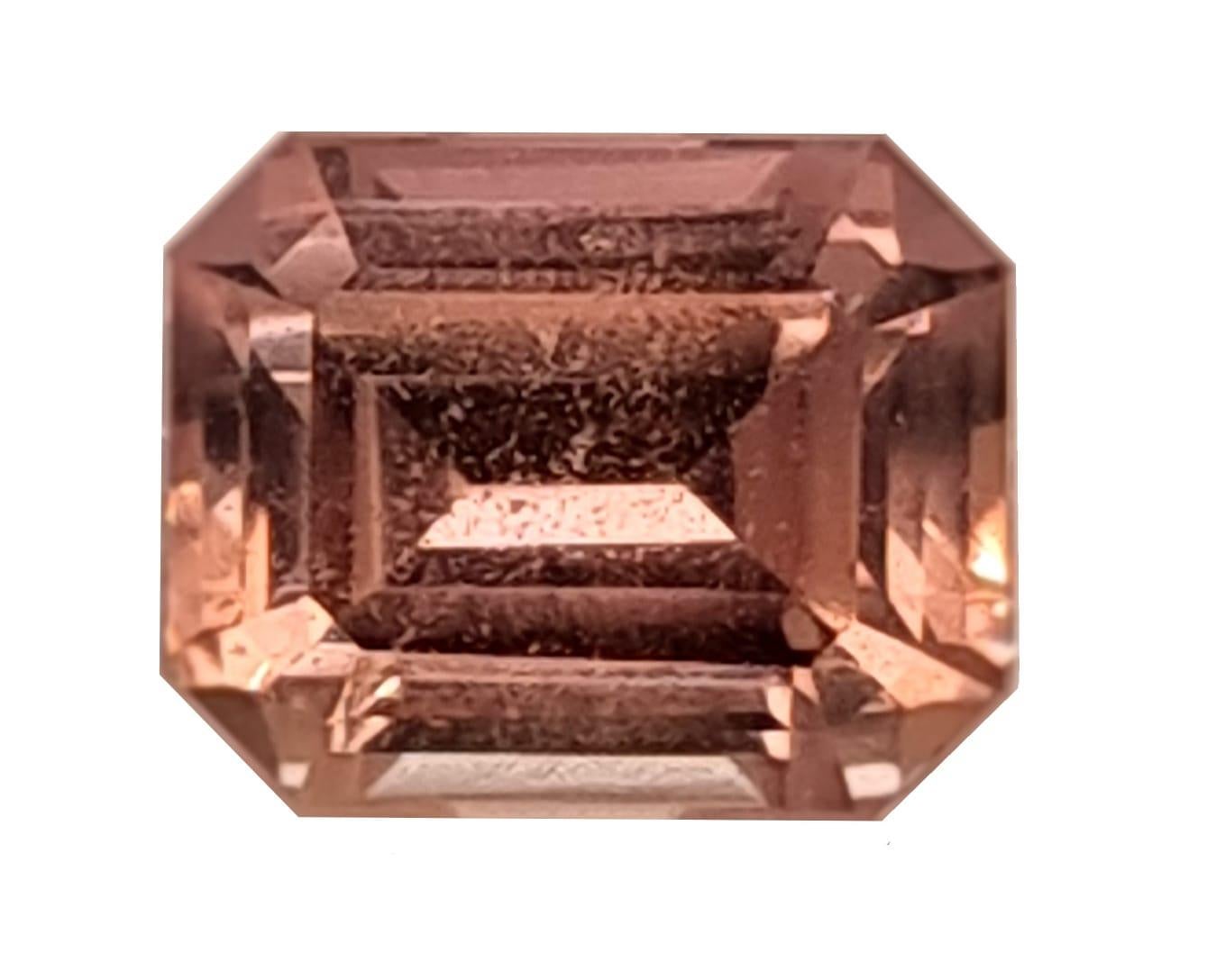 4.71 Carat Pink Madagascar Sapphire Octagon Natural Certified Rare & Unique Gem For Sale 4