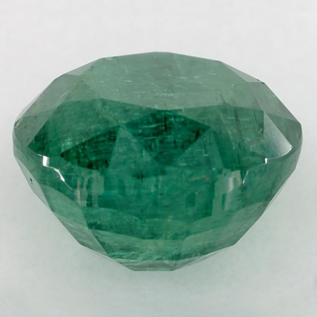 4.71 Ct Emerald Round Loose Gemstone In New Condition For Sale In Fort Lee, NJ