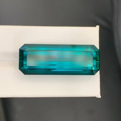 47.15 Carat Natural Loose Blue Tourmaline Stone Emerald Cut Afghan Gemstone