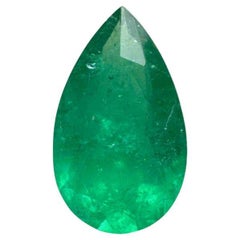 4.73 Carat 16x10 Deep Green Colombian Emerald - Pear-Cut May Birthstone Gem