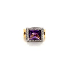 4.73 Carat Amethyst Ladies Diamond Ring