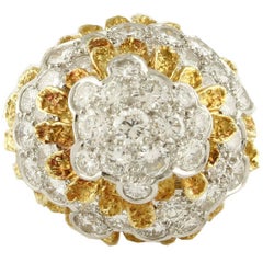 Anello con diamanti da 4,73 carati, oro giallo da 18 carati, anello