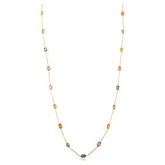 Multi-gemstone Chain Necklaces