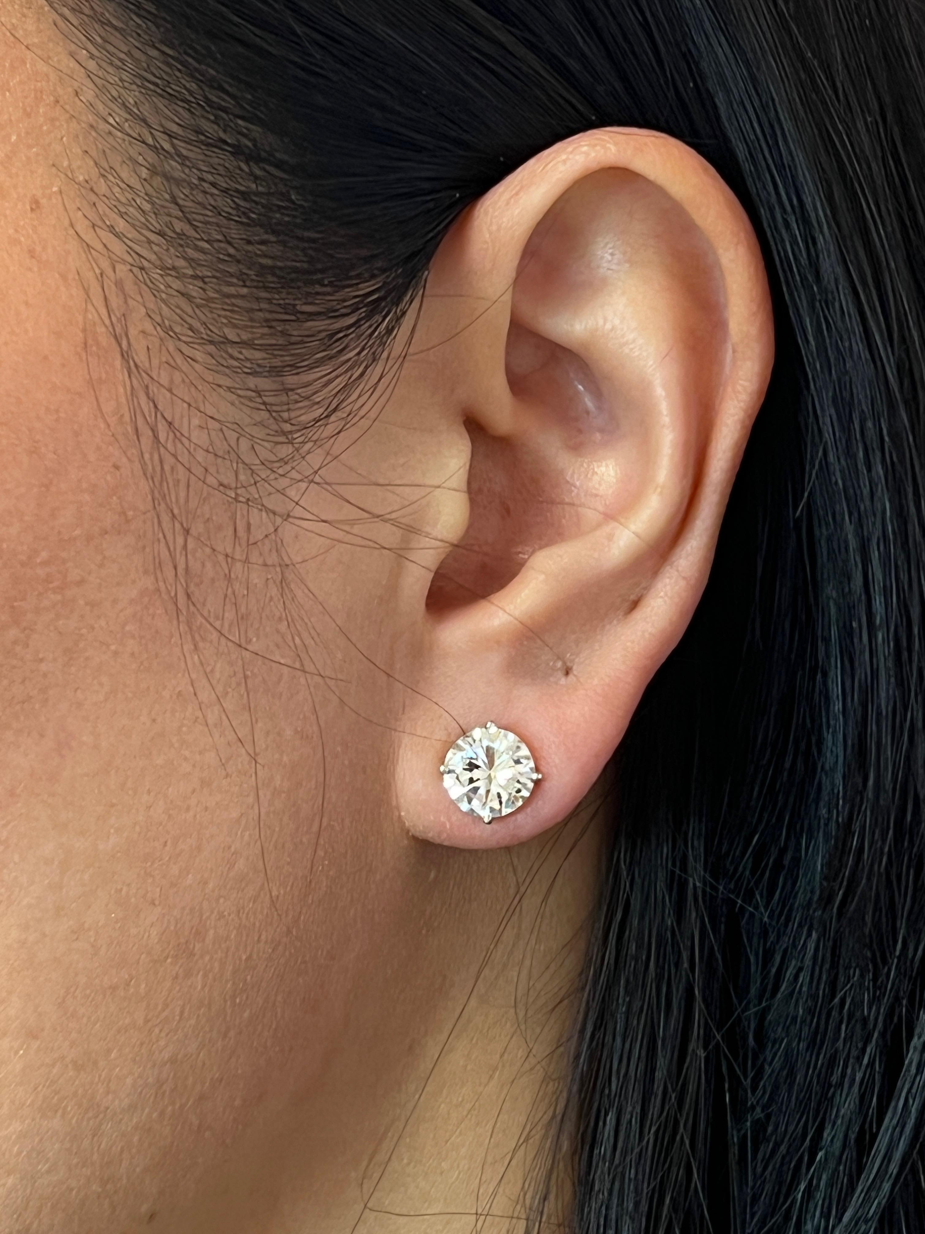 Boucles d'oreilles en diamant de 4.73 ct  en vente