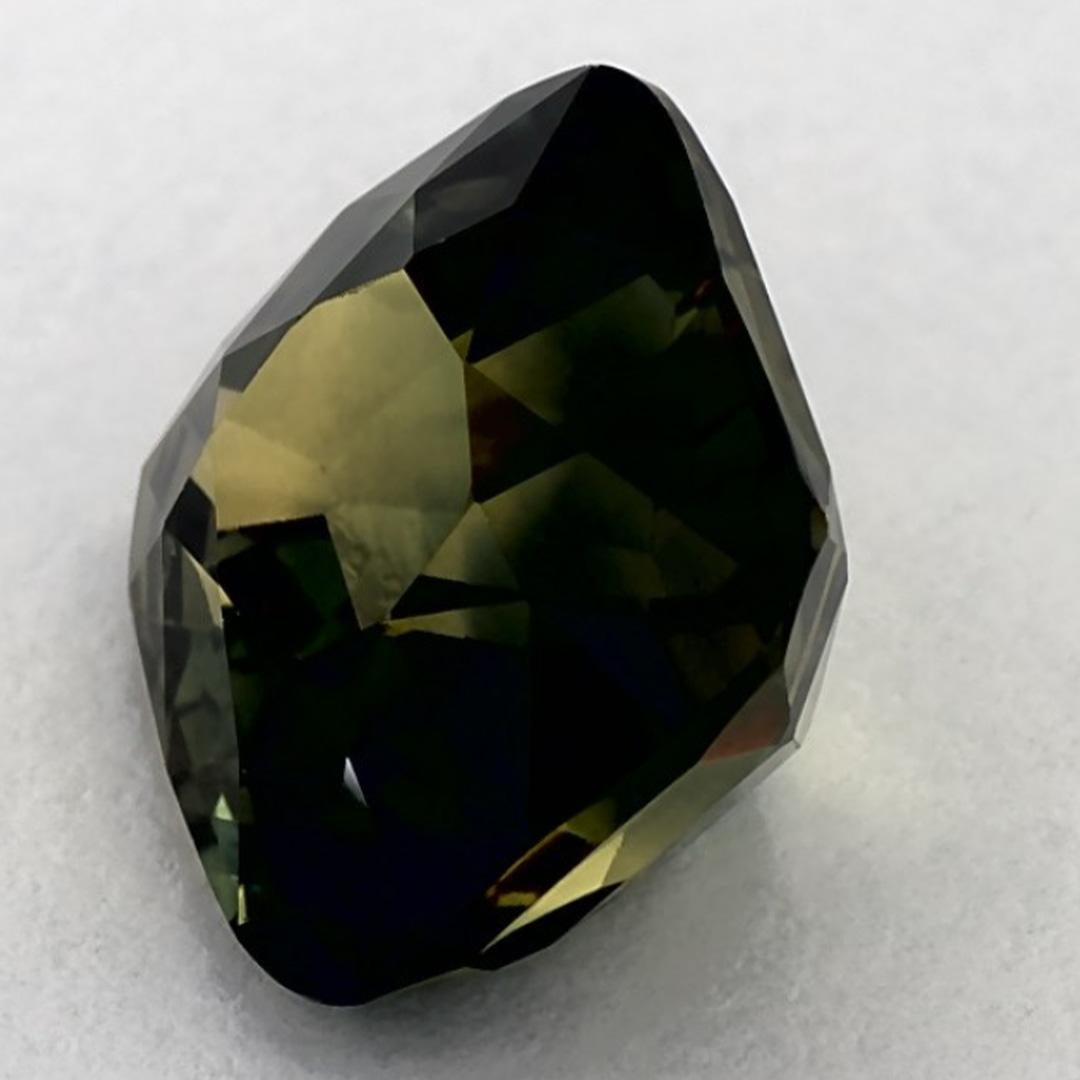 4.74 Ct Green Sapphire Cushion Loose Gemstone (pierre précieuse en vrac) Pour femmes en vente