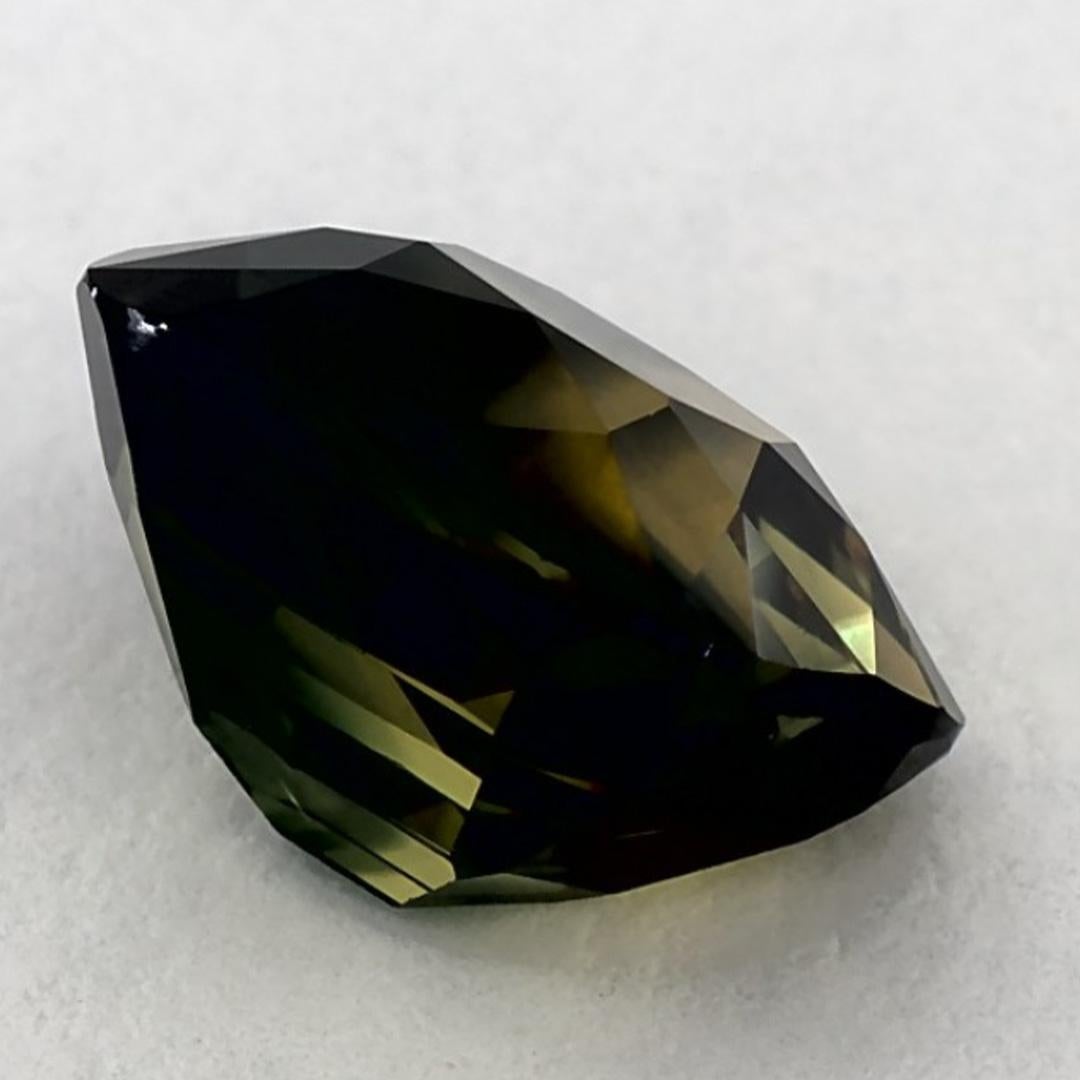 4.74 Ct Green Sapphire Cushion Loose Gemstone (pierre précieuse en vrac) en vente 1