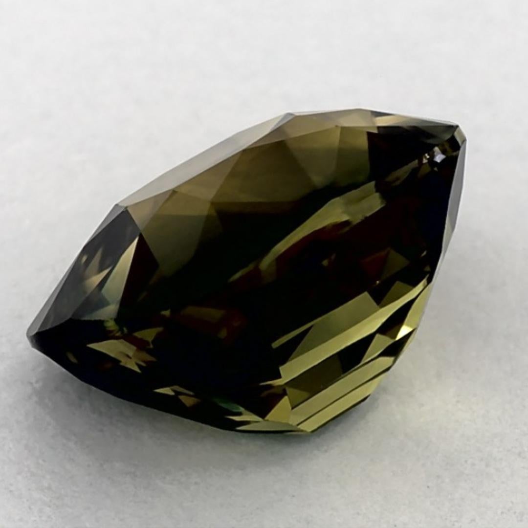 4.74 Ct Green Sapphire Cushion Loose Gemstone (pierre précieuse en vrac) en vente 3